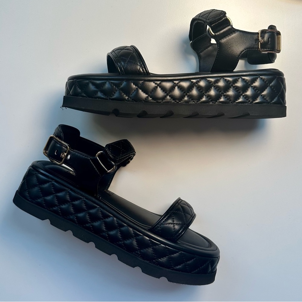 CHANEL Quilted Lambskin Sandals